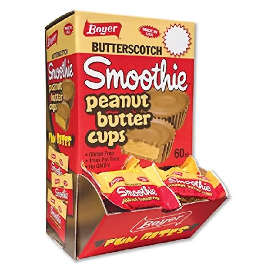 Boyer Butterscotch Smoothie Chocolate Peanut Cups, 60-Ct Boxed Changemaker Bites