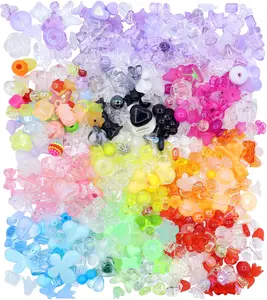 500 count  Assorted Beads Flower Sweetheart Butterfly Candy  Kawaii Aesthetic Beads for Bracelets DIY  Making (10 Candy Colors)