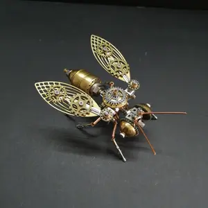 3D Metal Mechanical Punk Style Assembly Model Kit Big Bee A with Intricate Gearwork and Detailed Design