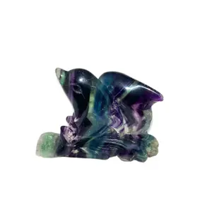 Feather fluorite Crystal Dolphin Pairs