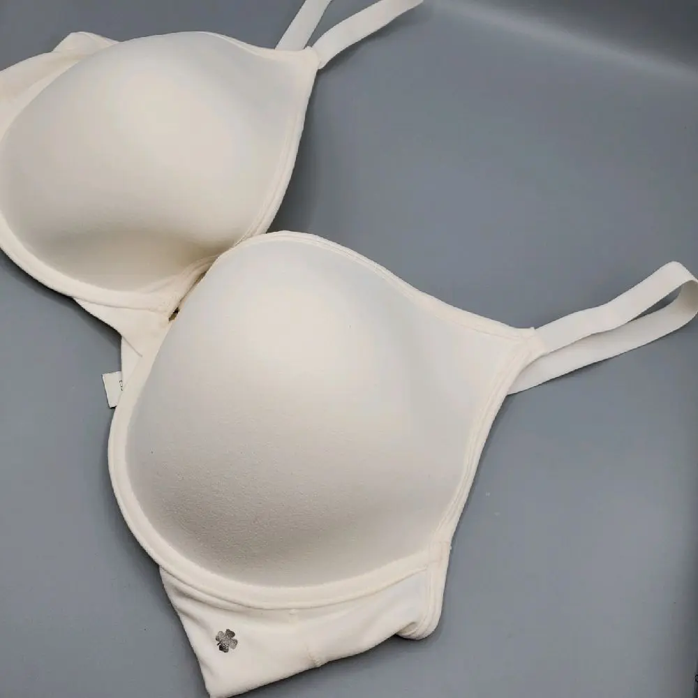 LUCKY BRAND 42D SUPER SOFT  FLORAL BRA UNDER WIRE FULL COVERAGE SOLID CREAM Everyday Womenswear
