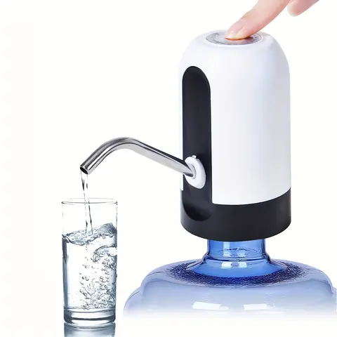 5 Gallon Water Table Pump Rechargeable Water Dispenser for 5 Gallon Bottle Bottom Loading Portable USB Charging Automatic Drinking Mini Water Jug Dispenser for Camping Kitchen
