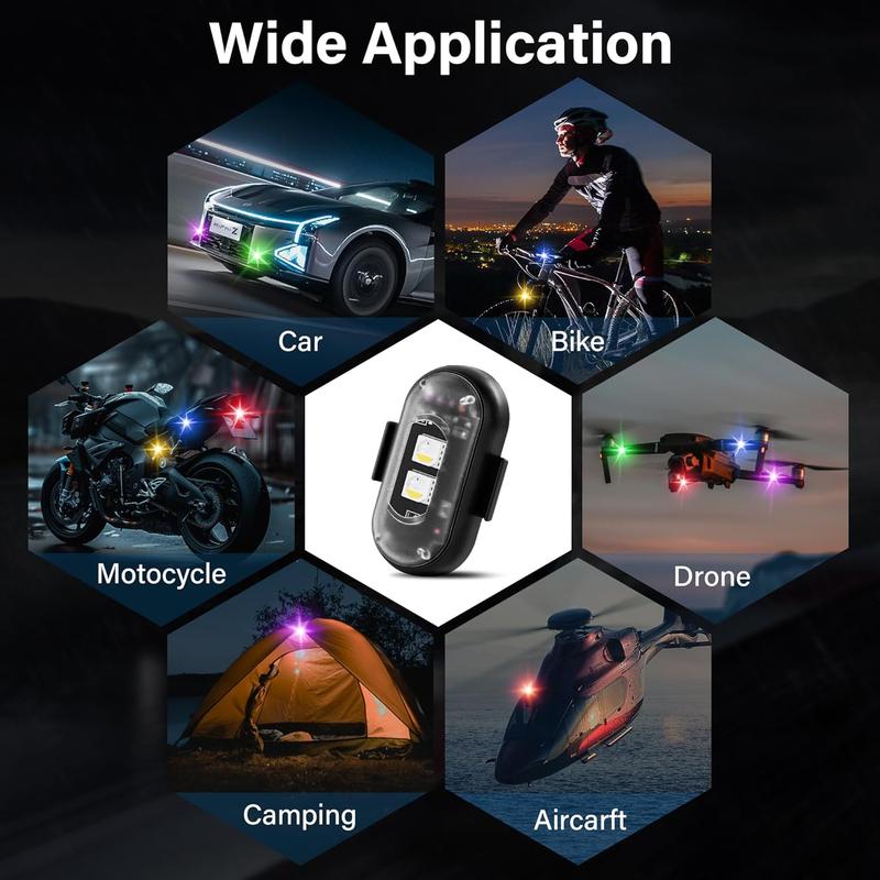 12/18/24Pack Wireless LED Strobe Lights with Remote Control, 8-Color and 10-Model USB Charging Waterproof Anti-Collision LED Emergency Warning Lights Wireless Rock Lights for Cars Drone Aircraft Motorcycle Bike 12/18/24Pack Wireless LED Strobe Lights with Remote Control, 8-Color and 10-Model USB Charging Waterproof Anti-Collision LED Emergency Warning Lights Wireless Rock Lights for Cars Drone Aircraft Motorcycle Bike