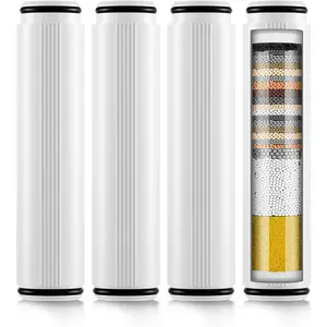 4 Pack Shower Head Compatible with Feellso Shower Head, Hard Softener Cartridge, Removes Chlorine and metals to Improve Skin & Hair