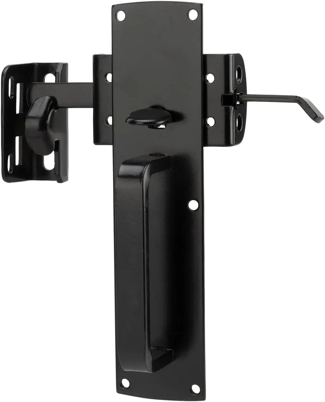 Heavy Duty Self-Closing Thumb Gate Latch Set - Heavy Duty Zinc Alloy Soft-Close Door Security Entry-Locked Key Lock Latches & Bolts for Wooden, Metal Fences, Soft-Close Latches & Bolts