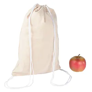9" x 13 1/2" Bulk 48 Pc. DIY Medium Canvas Drawstring Bags