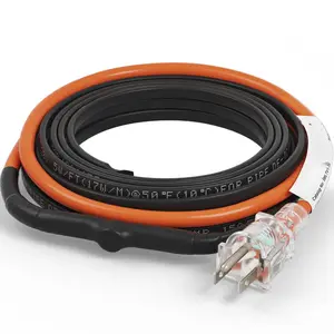 Self-Regulating Pipe Heating Cable for Freeze Protection, 18-Foot Length, 5W/Ft Heat Tape for Water Lines, PVC, Metal and Plastic Pipes, Keeps Lines from Freezing, 120V, Suitable for Indoor and Outdoor Installations