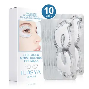 Collagen Eye Mask, Deep-sea Collagen Repairing Semicircular Pads for Eye Bags, Dark Circles Cooling Soothing Smooth Moisturizing Eye Care Products for Women