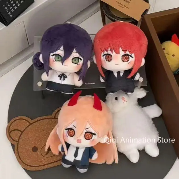 NEW Anime Chainsaw Man Reze Makima Character Print Padded Shape Plush Pendant (10cm Nunu Cotton, No Lanyard), Portable Backpack Keychain, Role Play Christmas Gift Toy, Christmas Gift Ideas, Cartoon Character