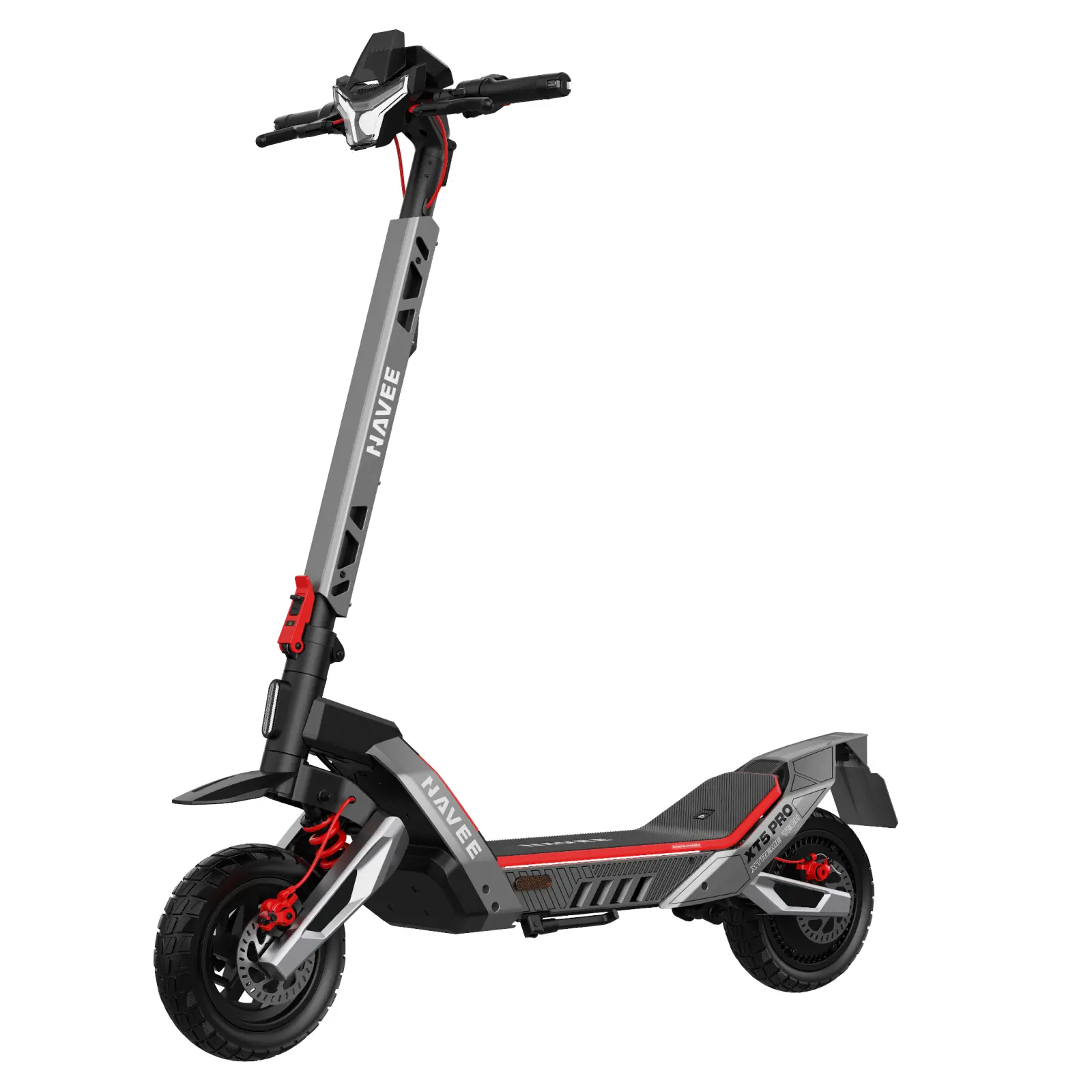 NAVEE XT5 Pro Electric Scooter, 31 mph, 47 Miles Range, 2200W Peak Motor & Dual Suspension & Disc Brake, 12" Tires, Flash Charge Off-Road Scooter Adults