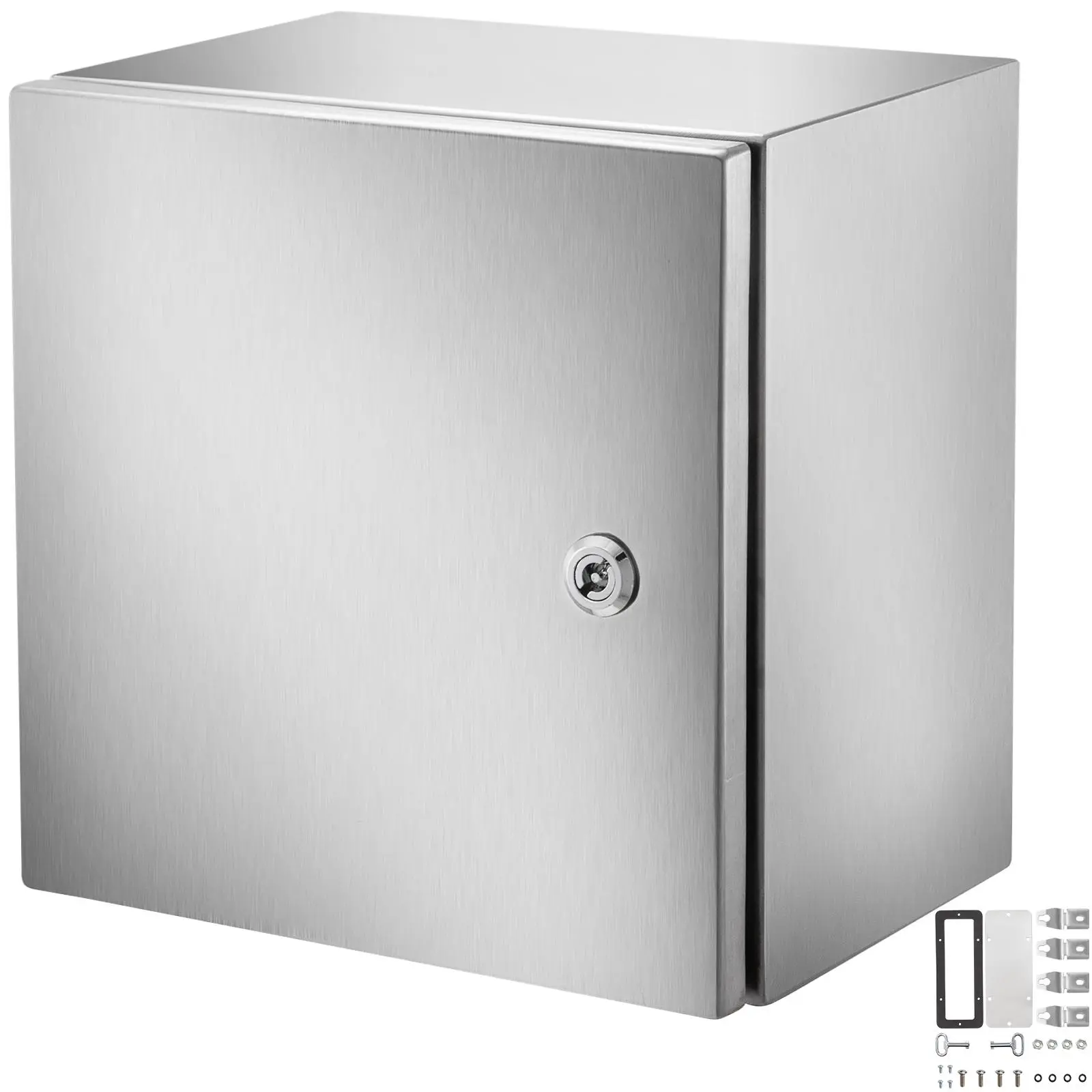 【summerfinds】VEVOR NEMA 4X Stainless Steel Lock Box, 12x12x8in IP66 Waterproof Dustproof Electrical Junction Box, Indoor/Outdoor Use, with Mounting Plate, Security Box