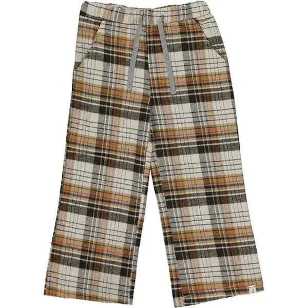 Brown/Rust Plaid Lounge Pants Mens 981b