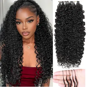 Crochet Hair Human Hair Extensions Miracle Knots Pre-Separated Pack– Knotless Boho Braids, 4-5 Packs for Full Head, Multiple Curly & Wave Textures Protective Hairstyles For Black Women Vacation Hair #Summervibess