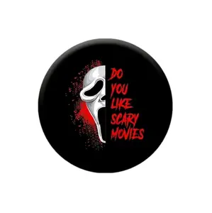 Halloween Horror Ghost Face Button Pin