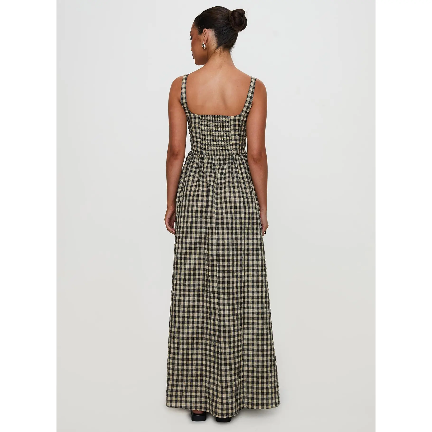 Cartmel Check Maxi Dress Black / Cream - TikTok Shop
