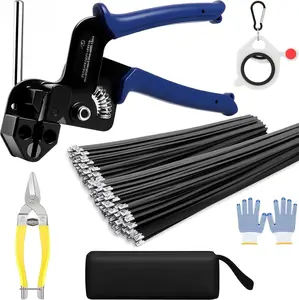 Metal Zip Ties Black & Stainless Steel  Tie , for Fastening and  Stainless Steel Zip Ties, 150 count (8" 11.8" 15.75") fence ties for Chain Link Fence, Chicken Coop