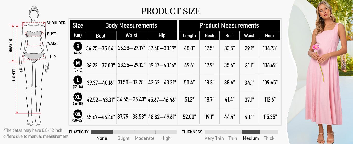 MEROKEETY Women's 2026 Summer Sleeveless Midi Dress Square Neck Smocked Flowy A Line Beach Dresses