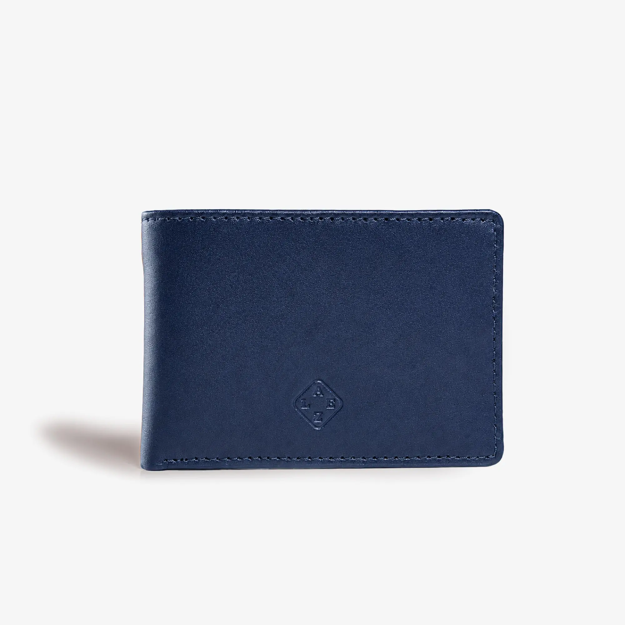 Slim RFID Leather Bifold Cash Wallet Blue