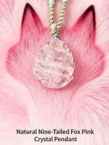 Nine-Tailed Fox Pink Pendant | Love | Popularity | Charm | Wisdom | Auspiciousness