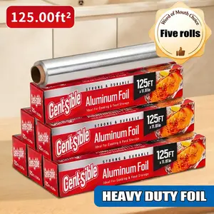 125ft  x 11.81in aluminum foil Suitable for one-time packaging of food items in restaurants, such as wraps, hot dogs and sandwiche