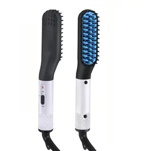 Beard Straightener For Men Heating Comb Hair Straightener Quick  Beard Comb Straight Curling Electric Hot Beard Styling Brush
