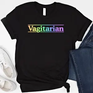 Men's LGBTQ+ pride and lesbian identity, combining humor with rainbow symbolism Graphic T-Shirt - Short Sleeve Crew Neck Regular Fit Casual Wear | Soft & Breathable Fabric, Durable Print, Everyday Comfort, Machine Washable, casual and trendy with a