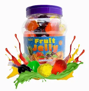 Fruit Squeezable Jellies - 40 Count Jar - Tik Tok Candy - Easter Eggs Fillers - Fun Jelly Treat in Assorted Fruit Flavors - Easter Candy - Mango, Strawberry, Apple, Pineapple & Grape