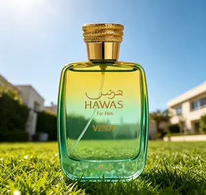 Hawas For Him Verde Men EDP 100ml, Fresh Green Woody Long Lasting Masculine Daily Perfume