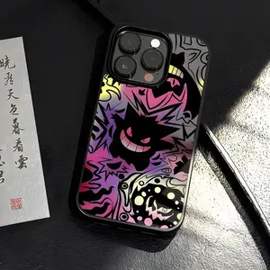 Anime Pokemons Gengar Phone Case PC+TPU Shockproof Phone Cover for iPhone 15 16 17ProMax 16 14 13 12 11 Pro Xs Max Mini Xr X Plus Cover