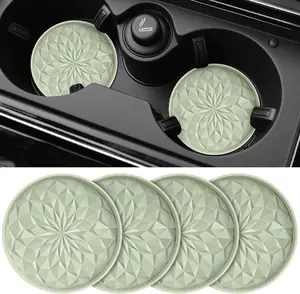 Coasters for Cup Holders [4 Pack] - 2.75In  Auto Mug Mats - Universal Non-Slip Recessed  Interior AccessoriesDesert Sage