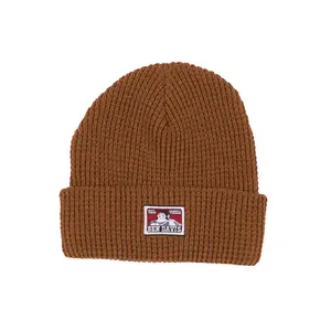 Ben Davis Ben Waffle Beanie Coyote Brown - 100% Acrylic Fold-up Cuff One Size Fits Most Warm & Stylish Beanie