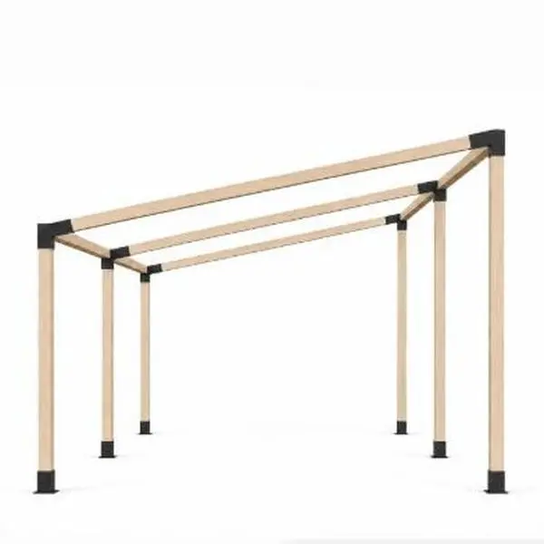 BRAXEN 2.5mm Thick Pergola Bracket Kit for 4"x4" (Actual 3.6"x3.6") Lumber, 12pcs (4pcs 15° 3-Way, 2pcs 15° 4-Way, 6pcs Base) DIY Post Base Kit with Long-Lasting Durability, Easy Installation for Gazebos, Balconies, Lawns, Commercial Areas Expansion Bolts