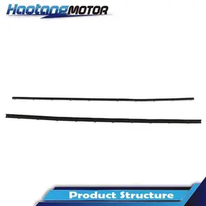 CROSSDESIGN Tailgate Window Sweep Weatherstrip Seal Set Fit For 78-96 Ford Bronco Tail Gate