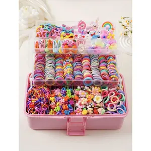 528pcs/517pcs/70pcs/501pcs/345pcs Girl's Multicolor Hair Accessories Set, Including Sweet Simple Elastic Hair Ties, Fashion Versatile Small Flower Hair Claws, (Random C Gypsy Rose Baby Headband