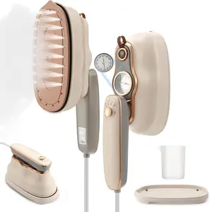 Portable Travel Steamer for Clothes 2 in 1 Dry and Wet Ironing Machine 20s Fast Heat-Up Compact Travel Size 1200W Rotatable Handheld Garment Steamer Iron with Temperature Gge for Home Travel