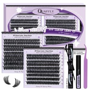 mixed length individual false eyelashes & tweezers & glue & glue remover, 360pcs/set natural look eyelashes kit, eye makeup accessories for women, eyelashes extensions, cluster lashes kit, eyelash tools, lash clusters, cosmetic