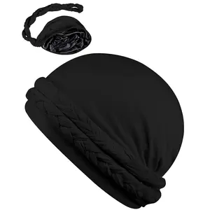 Luxury Satin Halo Turban - Stylish Pre-Tied Head Wrap for Men & Women - Comfortable Sleep Cap - Protects Hair - Fashionable Bonnet Turban Durag