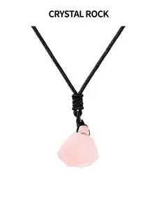 Crystal Raw Stone Pendant Necklace, Irregular Shape Crystal Jewelry, Spiritual Healing Meditation Yoga, Decorative Gift for Any Occasion