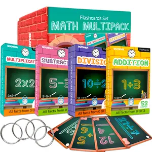 Math Multipack Flash Cards Set for Grades 1-3