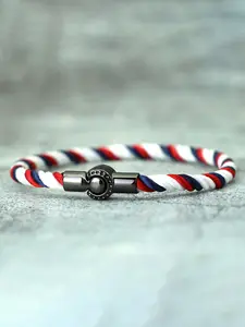 Men's Nautical Bracelet Creative Shirt Magnetic Buckle Dual Color Twisted Rope Bracelet Gift for Him, Matching Bracelet, Stylish and Durable Jewelry Accessory