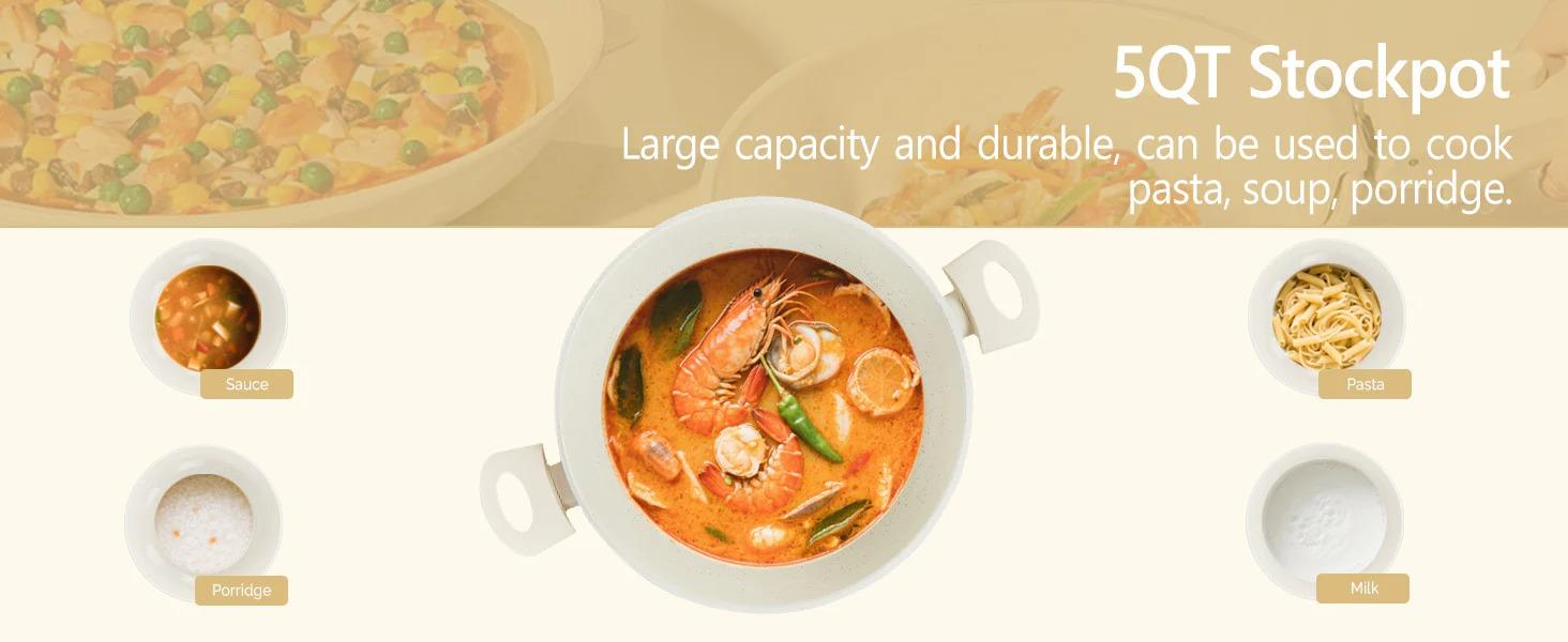 [ FLASH SALE ] ROVSUN 22 Pcs Nonstick Pots and Pans Set with Detachable Handles