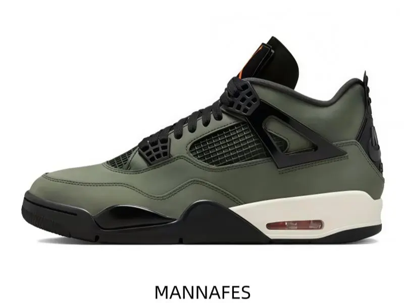 Tactical Kicks Collectible Sports Footwear - Olive Green Suede, Black Mesh, Orange Accents, Pair with Casual Shorts for Urban Trails, Weekend Escapes