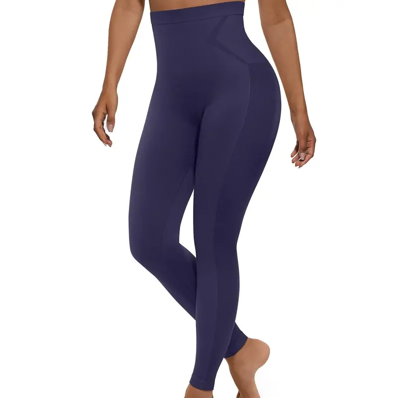 FeelinGirl Essentials High-Waisted Shaping Leggings Pants - Seamless 360° Stretch, Anti-Slip Silicone Waistband, Slimming Tummy Control, Black, Nylon Spandex Blend TikTokShopBlackFriday