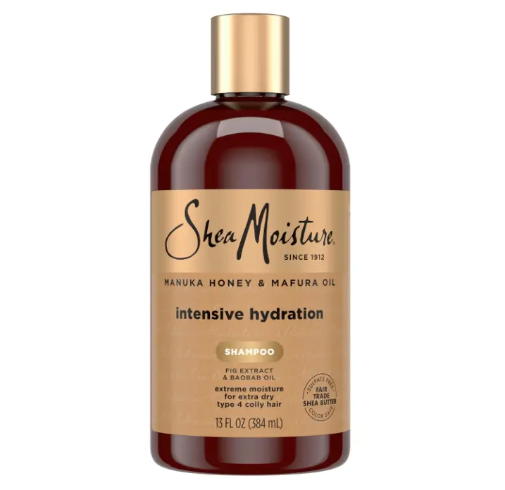 Shea Moisture Intensive Hydration Shampoo for Dry, Damaged Hair Manuka Honey and Mafura Oil Sulfate-Free 13 oz | For extra dry and damaged hair - intensely hydrate and moisturize with Manuka Honey, Mafura Oil, and Fig Extract.