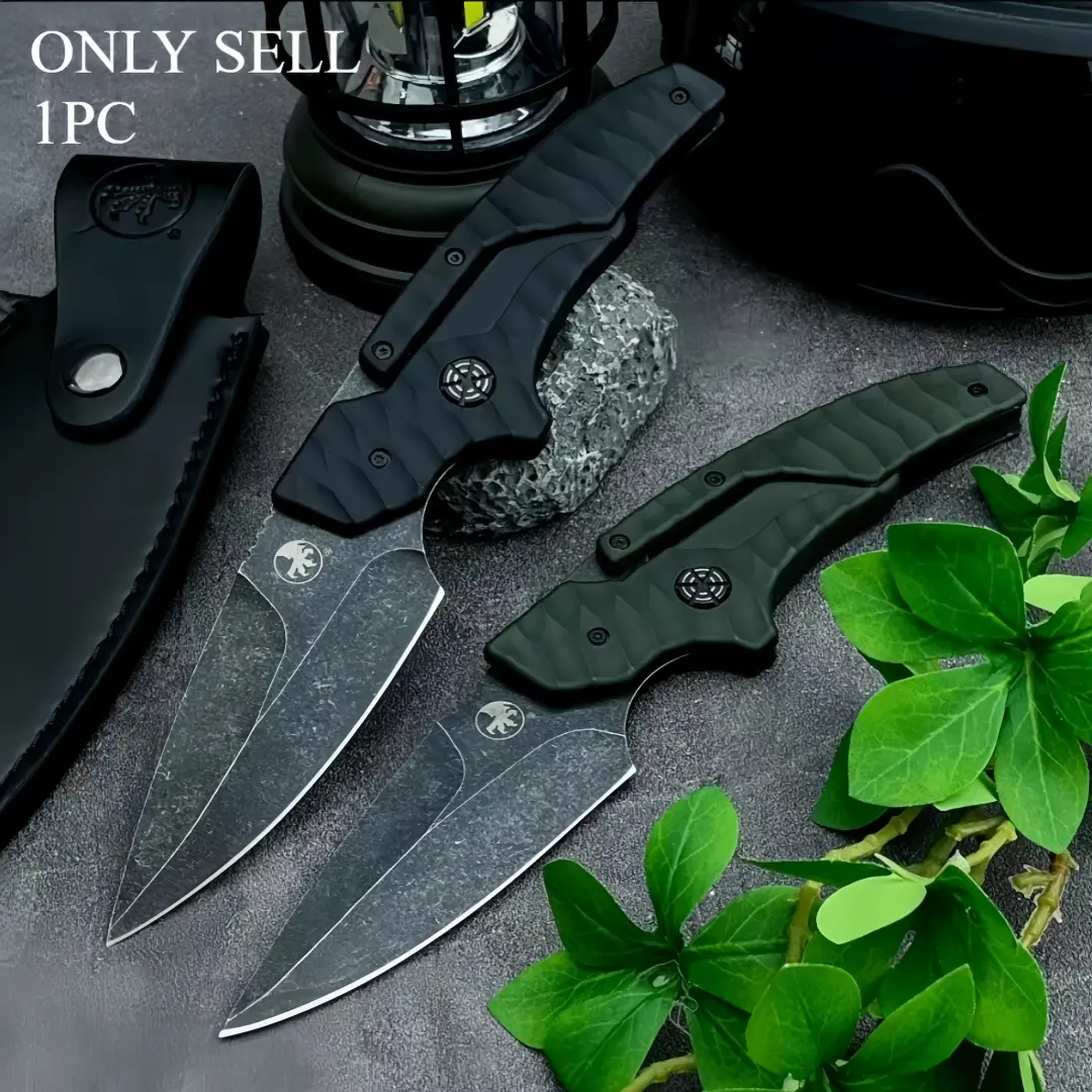 Best-selling Mini Folding Outdoor Knife with Sheath, High-Quality 8Cr13Mov Blade, Nylon Fiber, Portable Survival EDC Tool, Jungle Cutting, Multi-Purpose Camping Knife, High Hardness Knives