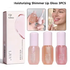 3 Counts/set Moisturizing Lip Balm,Hydrating Glossy Lip Glaze Stick Plumping Lip Oil for Girls & Women,Lip Stain,Skincare Moisturizer Hydrate,Valentine's Day gift, New Year gift, Mother's Day gift, birthday gift