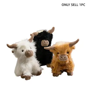 Cross-Border Highland Cow Plush Toy, Multi-Color Classic, Cuddly Standing & Lying Bull Dolls, Perfect Gift for Friends