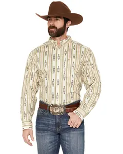 Ariat Men's Stephon Southwestern Striped Long Sleeve Button-Down Western Shirt - 10073595