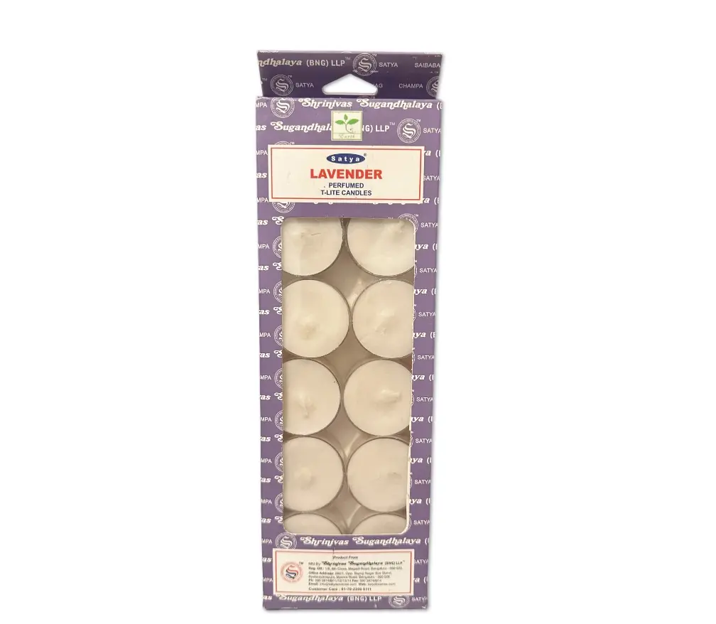 Satya Scented Tealight Candles - Pack of 12 for a Cozy and Fragrant Home Aroma Decor Fragrance Household