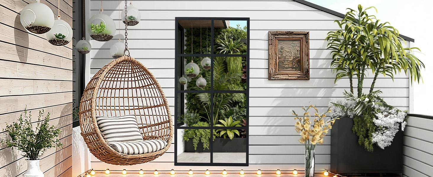 Modern Wall Mirror with Metal Frame, HD Shatterproof Vanity Mirror for Bathroom Bedroom Entryway & Living Room, Contemporary Decorative Hanging Mirror for Home Gym & Dining Room Modern Wall Mirror with Metal Frame, HD Shatterproof Vanity Mirror for Bathroom Bedroom Entryway & Living Room, Contemporary Decorative Hanging Mirror for Home Gym & Dining Room